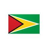 Autocollant drapeau guyana rectangle en pvc résistant
