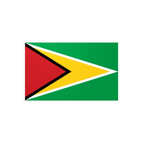 Autocollant drapeau guyana rectangle en pvc résistant