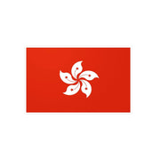 Autocollant drapeau hong kong rectangulaire pvc résistant