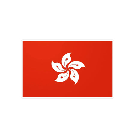 Autocollant drapeau hong kong rectangulaire pvc résistant