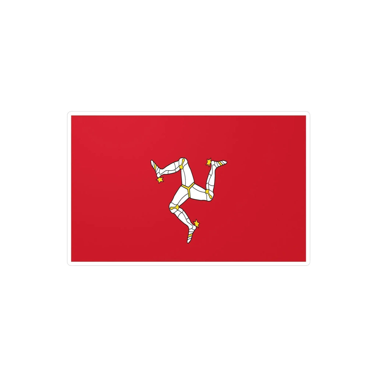 Autocollant drapeau île de man rectangle pvc résistant