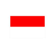 Autocollant drapeau indonésie rectangle en pvc résistant