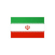 Autocollant drapeau iran format rectangle en pvc résistant