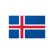 Autocollant drapeau islande rectangle pvc résistant