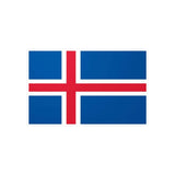 Autocollant drapeau islande rectangle pvc résistant