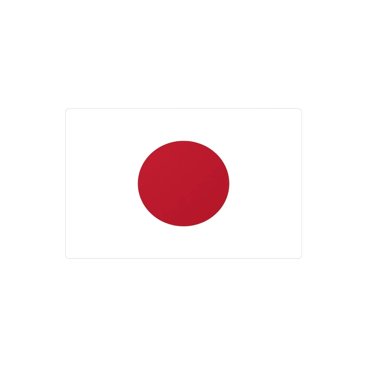 Autocollant drapeau japon forme rectangle en pvc résistant