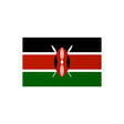 Autocollant drapeau kenya rectangle pvc résistant décoration