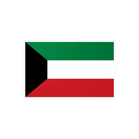 Autocollant drapeau koweït rectangle pvc résistant décoratif