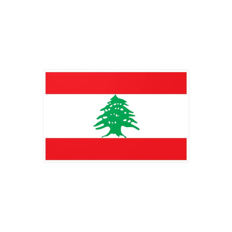 Autocollant drapeau liban rectangle pvc résistant décoratif