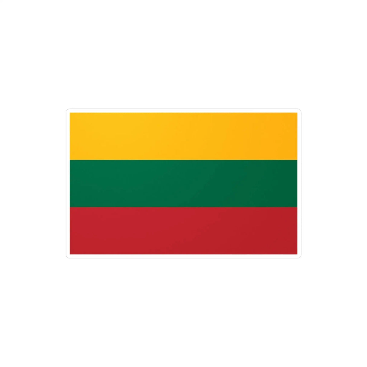 Autocollant drapeau lituanie rectangulaire pvc résistant