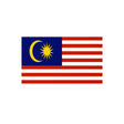 Autocollant drapeau malaisie rectangle pvc résistant