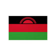 Autocollant drapeau malawi rectangle pvc résistant facile