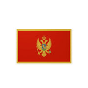 Autocollant drapeau monténégro rectangle pvc résistant