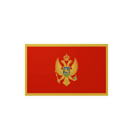 Autocollant drapeau monténégro rectangle pvc résistant