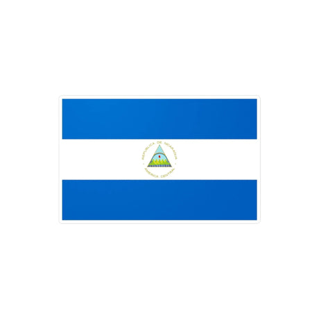 Autocollant drapeau nicaragua rectangle pvc résistant