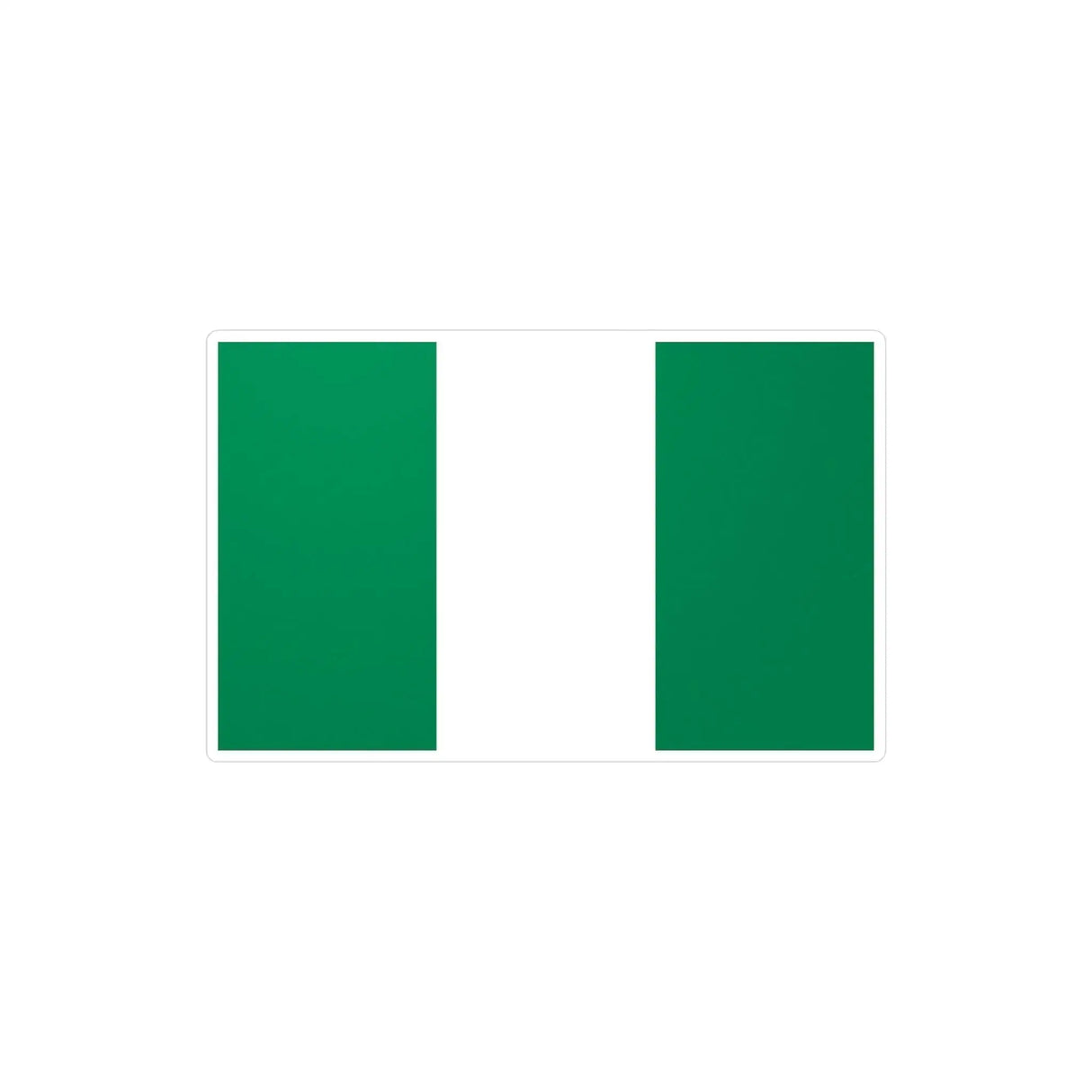 Autocollant drapeau nigeria rectangle en pvc résistant