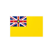 Autocollant drapeau niue rectangle pvc résistant décoratif