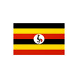 Autocollant drapeau ouganda rectangle pvc résistant