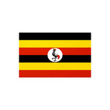 Autocollant drapeau ouganda rectangle pvc résistant