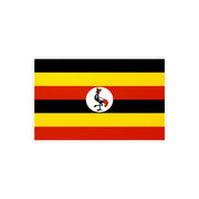 Autocollant drapeau ouganda rectangle pvc résistant