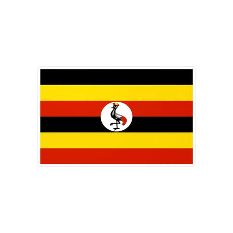 Autocollant drapeau ouganda rectangle pvc résistant