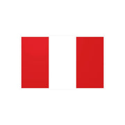 Autocollant drapeau pérou rectangle pvc résistant