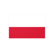 Autocollant drapeau pologne rectangle en pvc résistant