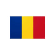 Autocollant drapeau roumanie pvc rectangle résistant