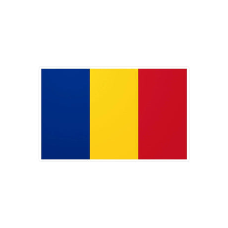 Autocollant drapeau roumanie pvc rectangle résistant