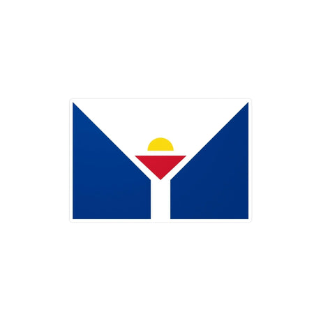 Autocollant drapeau saint-martin rectangle pvc résistant