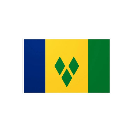 Autocollant drapeau saint-vincent rectangle résistant