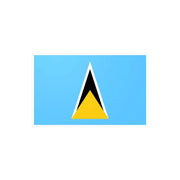 Autocollant drapeau sainte-lucie rectangle pvc résistant