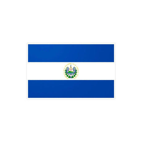 Autocollant drapeau salvador pvc rectangulaire résistant