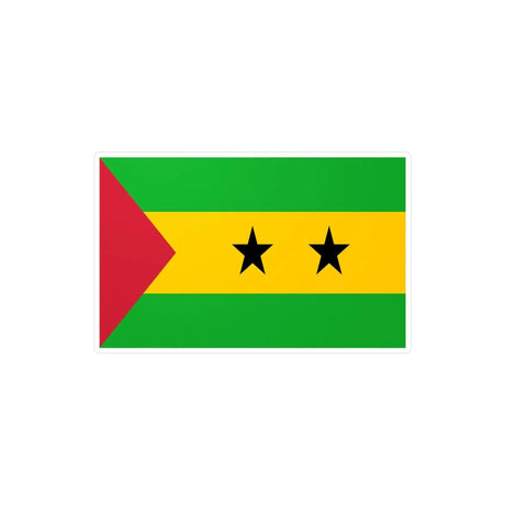 Autocollant drapeau sao tomé-et-principe rectangulaire pvc