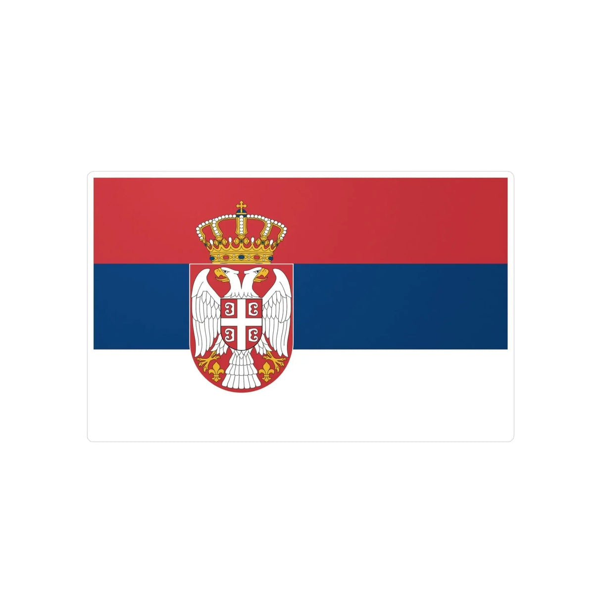 Autocollant drapeau serbie rectangle pvc résistant décoratif