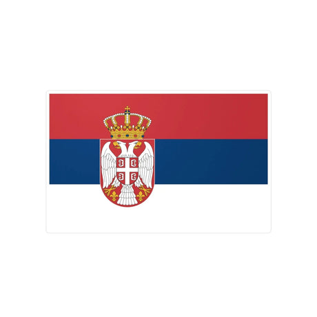 Autocollant drapeau serbie rectangle pvc résistant décoratif