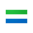Autocollant drapeau sierra leone rectangle pvc résistant
