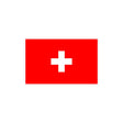 Autocollant drapeau suisse pvc forme rectangle résistant