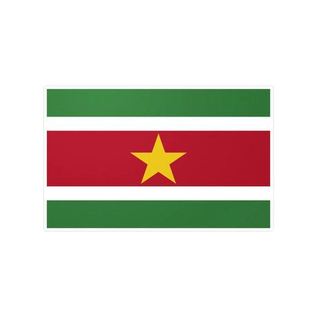 Autocollant drapeau suriname rectangle pvc résistant