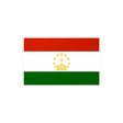 Autocollant drapeau tadjikistan rectangle pvc résistant