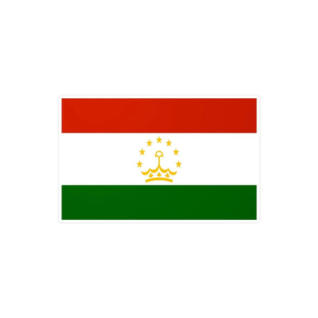 Autocollant drapeau tadjikistan rectangle pvc résistant