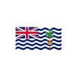 Autocollant drapeau territoire britannique océan indien rectangle