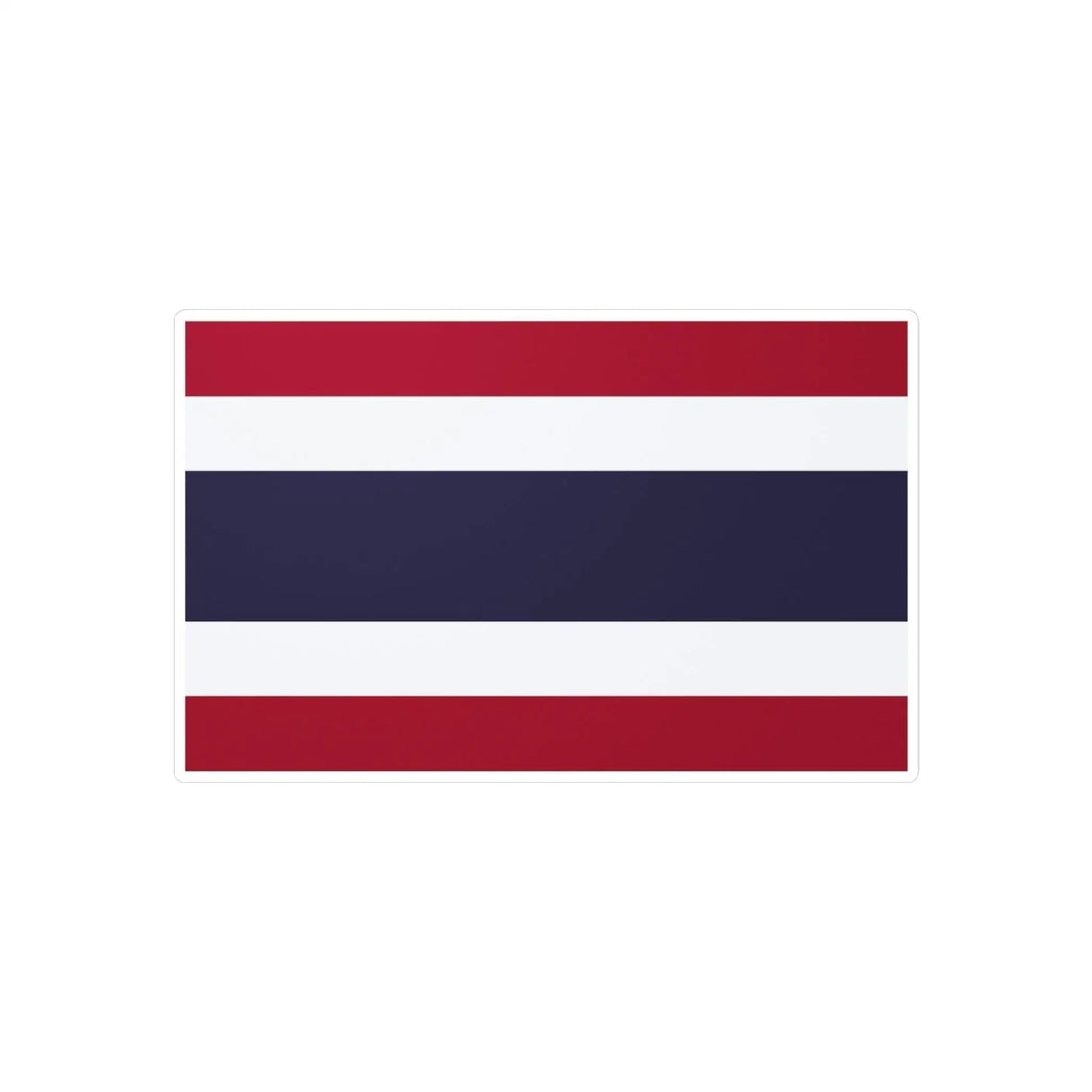 Autocollant drapeau thaïlande rectangulaire pvc résistant