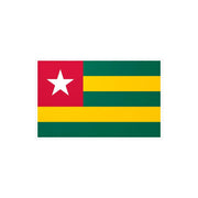 Autocollant drapeau togo rectangle en pvc résistant