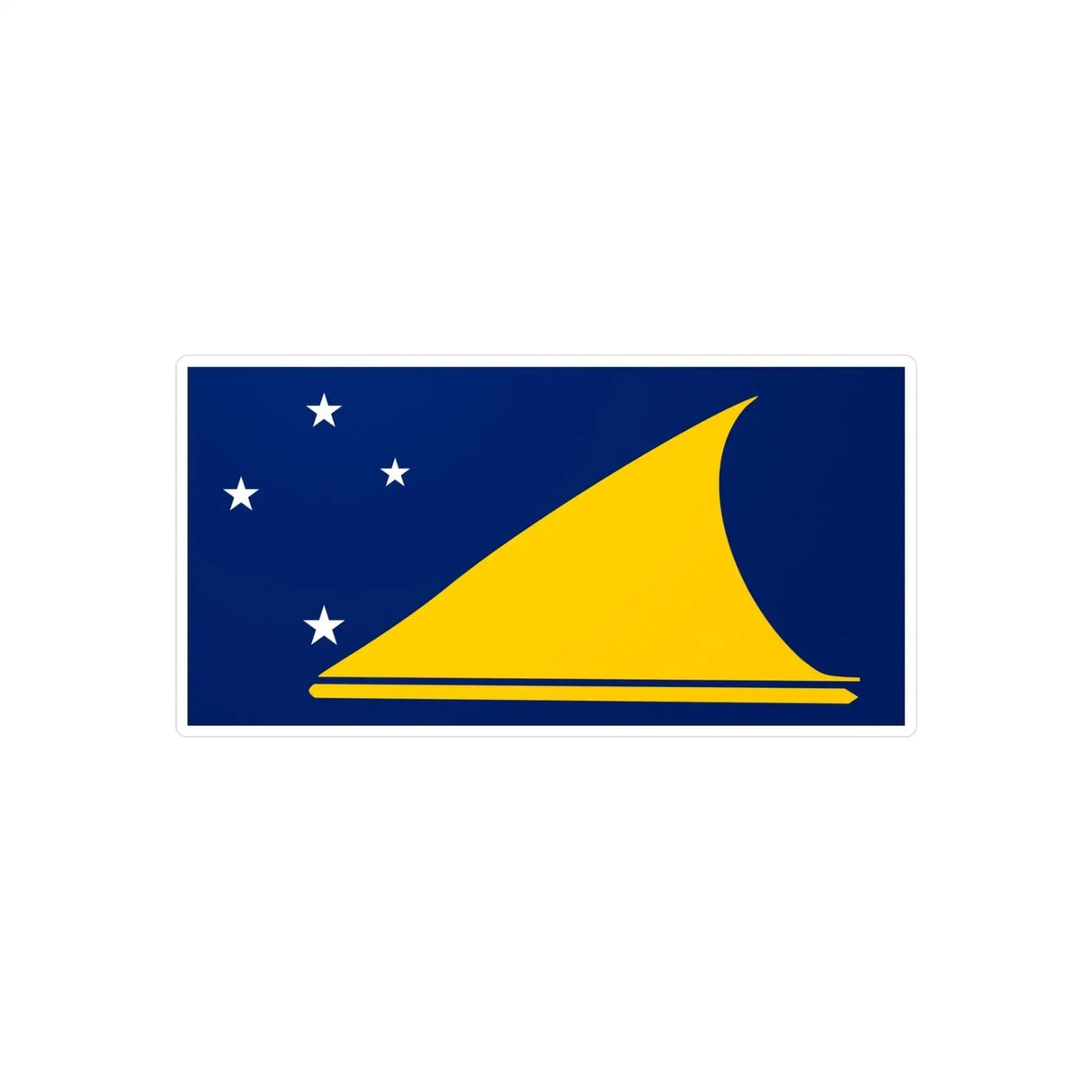 Autocollant drapeau tokelau rectangle pvc résistant