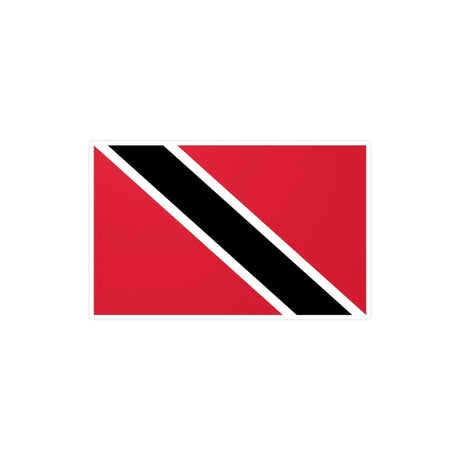 Autocollant drapeau trinité-et-tobago pvc forme rectangle