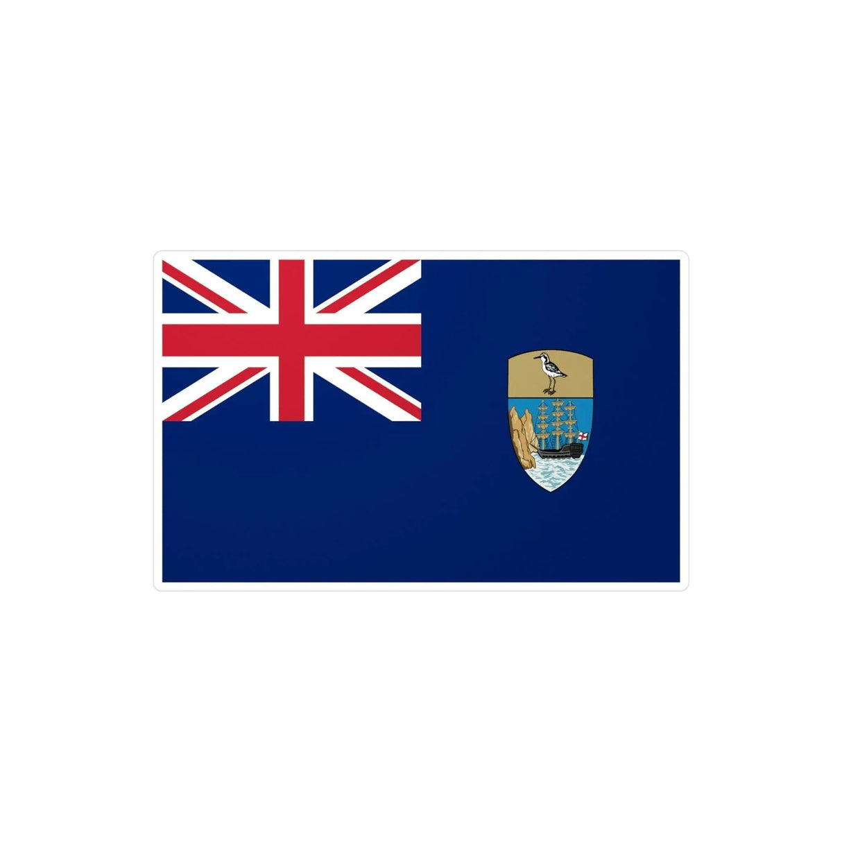 Autocollant drapeau tristan da cunha rectangulaire déco
