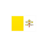 Autocollant drapeau vatican rectangle pvc résistant