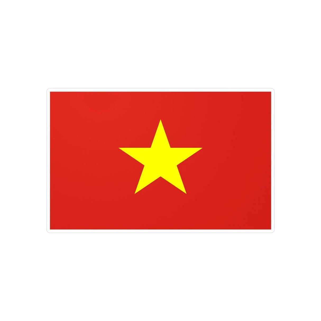 Autocollant drapeau viêt nam rectangle pvc résistant