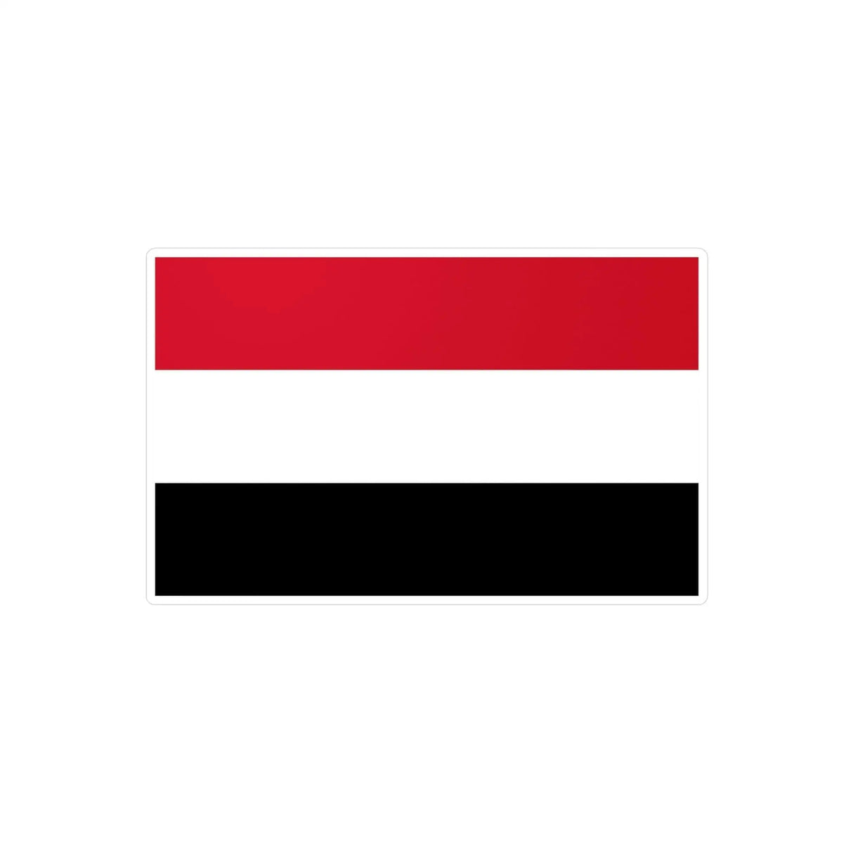 Autocollant drapeau yémen rectangle pvc résistant